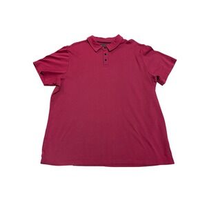 Banana Republic Mens Polo‎ Shirt Burgundy Maroon Short Sleeve Cotton XL Preppy